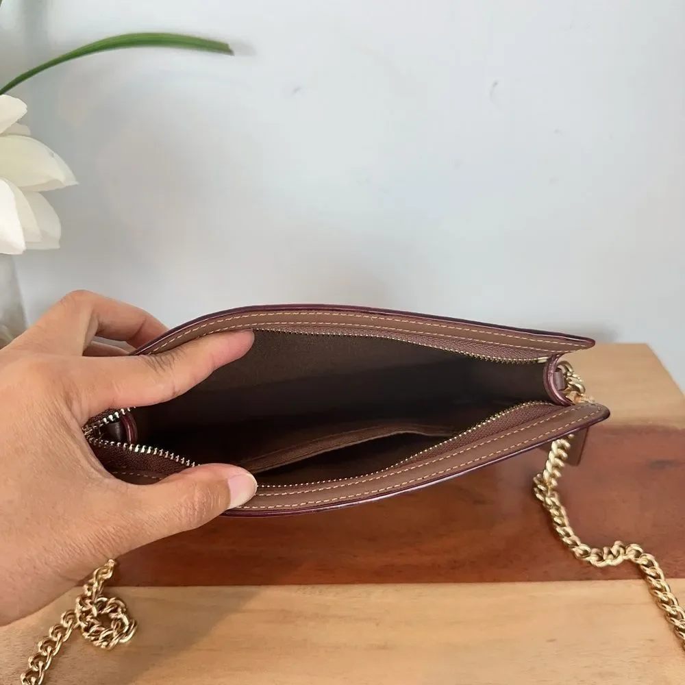 NWT COACH Slim Crossbody In Signature Canvas‎ With Floral Print